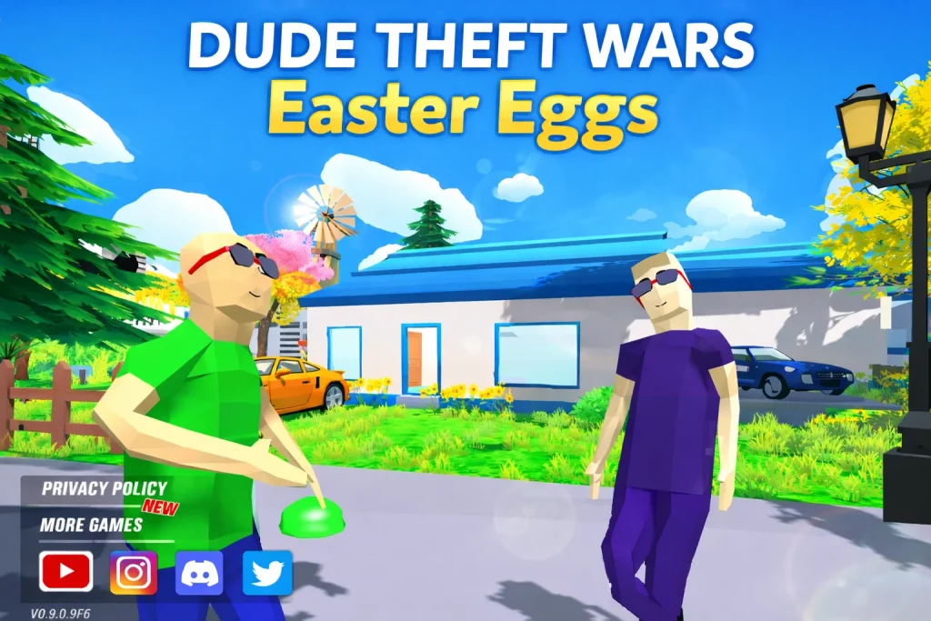 Dude Theft Wars Easter Eggs